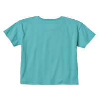 Okie Dokie Girls Active Round Neck Short Sleeve T-Shirt