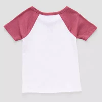 Okie Dokie Toddler & Little Girls Crew Neck Short Sleeve Graphic T-Shirt