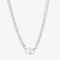 Sterling Silver 18 Inch Solid Curb Chain Necklace