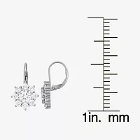 3 1/2 CT. T.W White Cubic Zirconia Sterling Silver Snowflake Drop Earrings