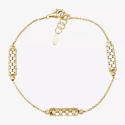 14K Gold 8 Inch Hollow Link Chain Bracelet