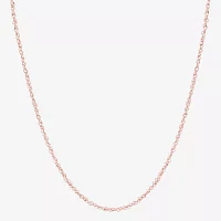 14K Rose Gold 18 Inch Solid Singapore Chain Necklace