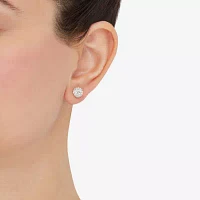 Crystal 14K Gold 7.8mm Ball Stud Earrings