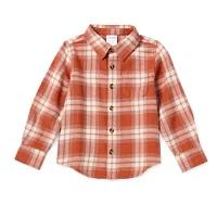 Okie Dokie Toddler & Little Boys Woven Plaid Long Sleeve Button-Down Shirt