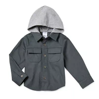 Okie Dokie Toddler & Little Boys Hooded Lightweight Shirt Jacket