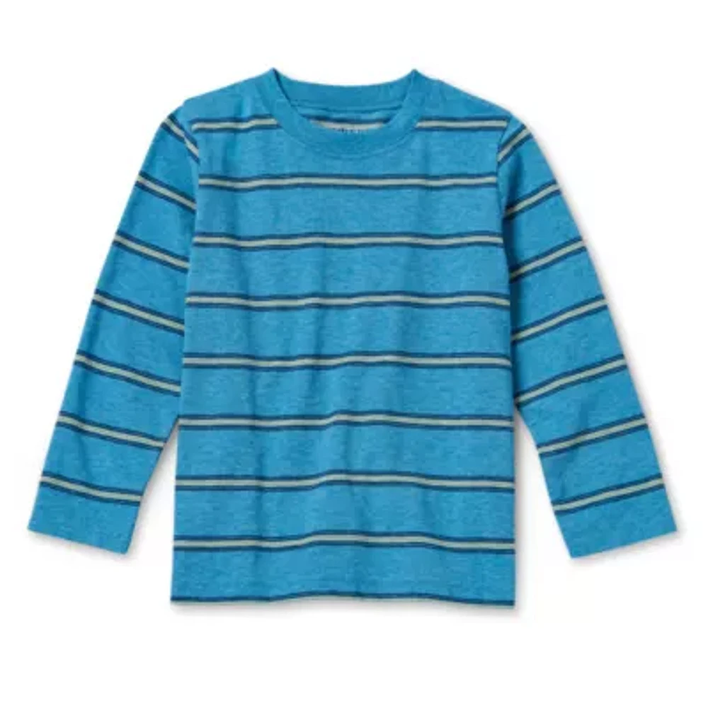 Okie Dokie Toddler & Little Boys Crew Neck Long Sleeve T-Shirt