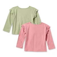 Okie Dokie Toddler & Little Girls 2-pc. Round Neck Long Sleeve T-Shirt