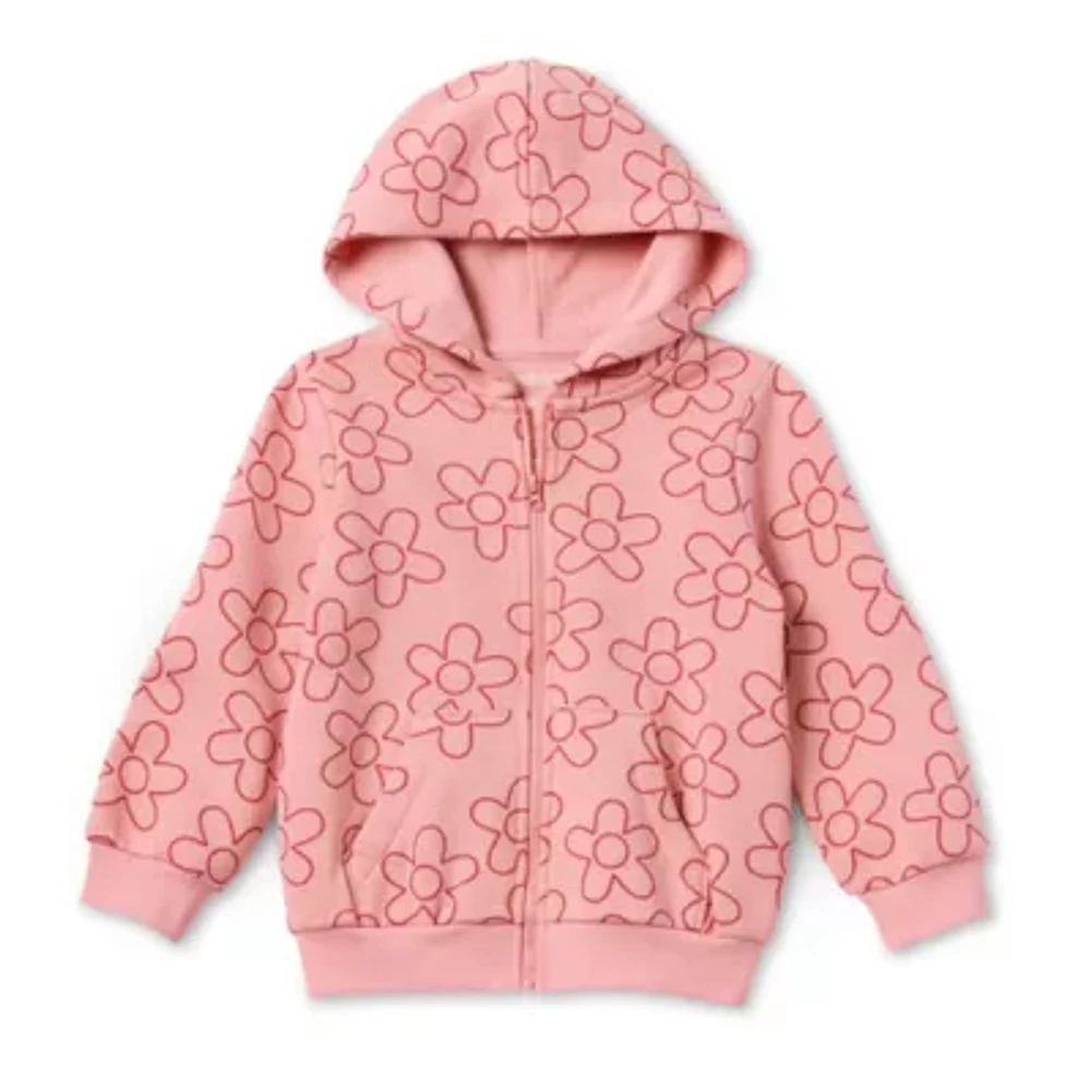 Okie Dokie Toddler & Little Girls Fleece Hooded Lightweight Jacket