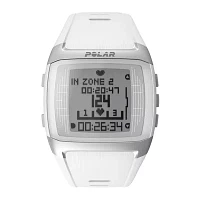 Polar® FT60 Womens Heart-Rate Monitor Chronograph White Strap Watch