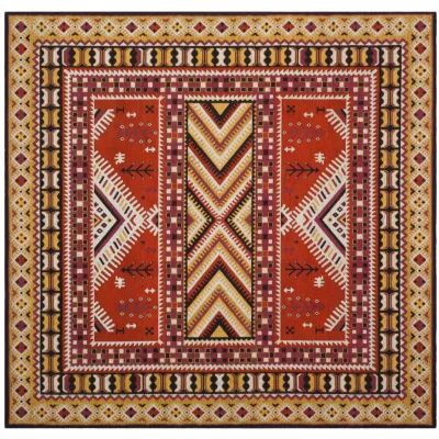 Safavieh Classic Vintage Collection Border Geometric Square Area Rug