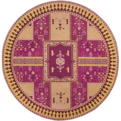 Safavieh Classic Vintage Collection Waylon Geometric Round Area Rug