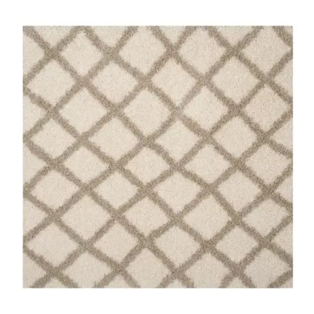 Safavieh Dallas Shag Collection Cara Geometric Square Area Rug