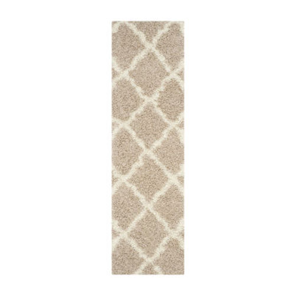 Safavieh Dallas Shag Collection Caris Geometric Runner Rug