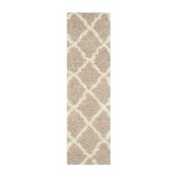 Safavieh Dallas Shag Collection Caris Geometric Runner Rug