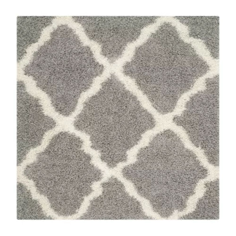 Safavieh Dallas Shag Collection Caris Geometric Square Area Rug