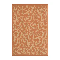 Courtyard Scrolls Indoor/Outdoor Rectangular Rugs