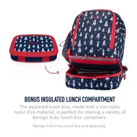 Bentgo Kids Space Rockets 2-in-1 Backpack and Insulated Lunch Bag