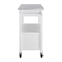 Sydney Kitchen Collection Stainless Steel-Top Kitchen Cart