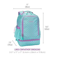 Bentgo Kids Mermaid Scales 2-in-1 Backpack and Insulated Lunch Bag