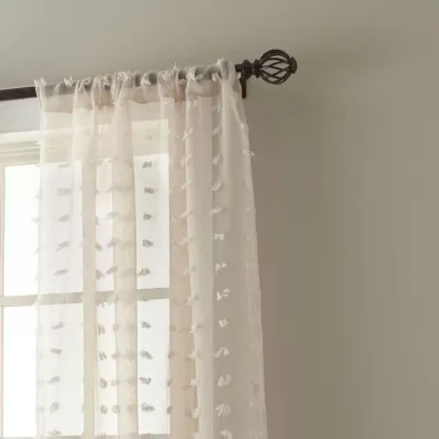 dkny pink pom pom curtains