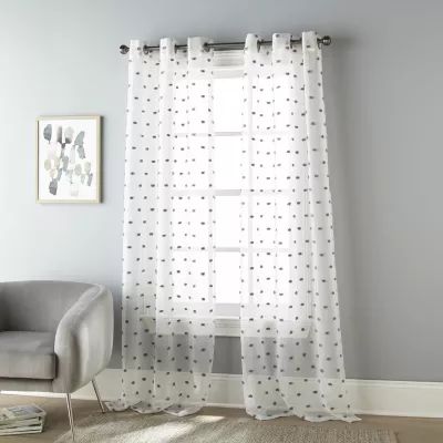 Stratford Park Celyn Grommet Top Sheer Set of 2 Curtain Panels