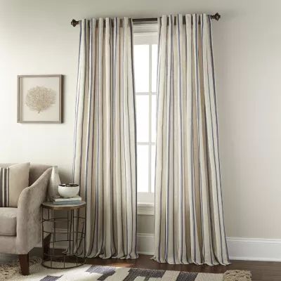 Stratford Park Kanti Light-Filtering Rod Pocket Back Tab Single Curtain Panel