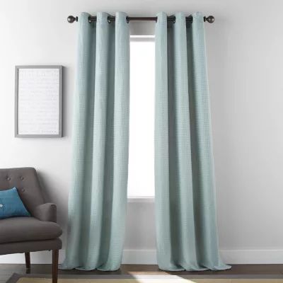 Stratford Park Percy Light-Filtering Grommet Top Set of 2 Curtain Panel