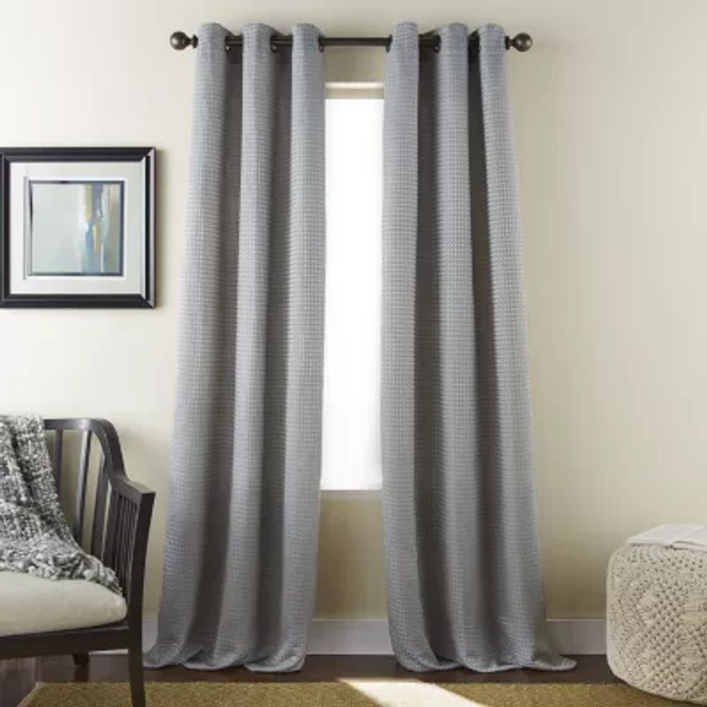 Stratford Park Percy Light-Filtering Grommet Top Set of 2 Curtain Panel