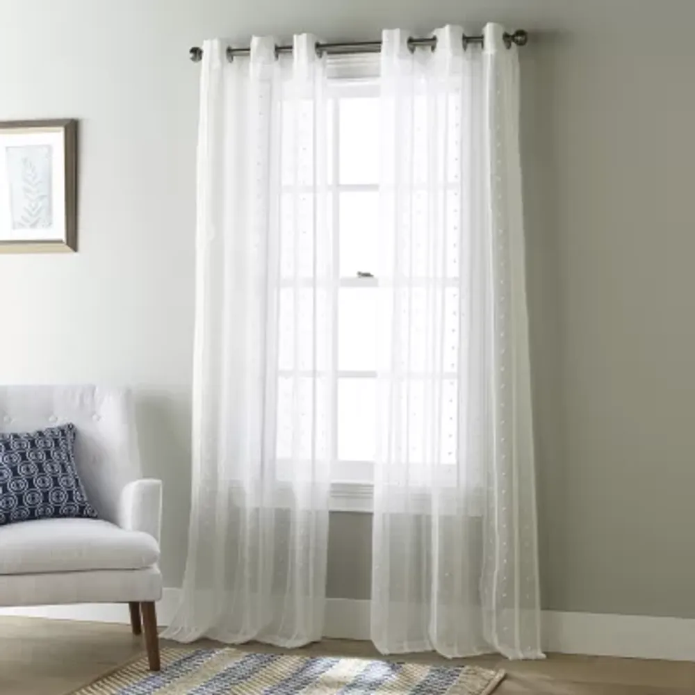 Stratford Park Elina Sheer Grommet Top Set of 2 Curtain Panel