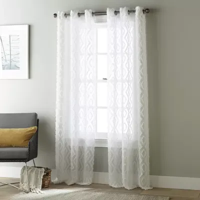 Stratford Park Breya Sheer Grommet Top Set of 2 Curtain Panel