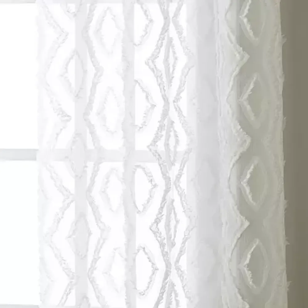 Stratford Park Breya Sheer Grommet Top Set of 2 Curtain Panel