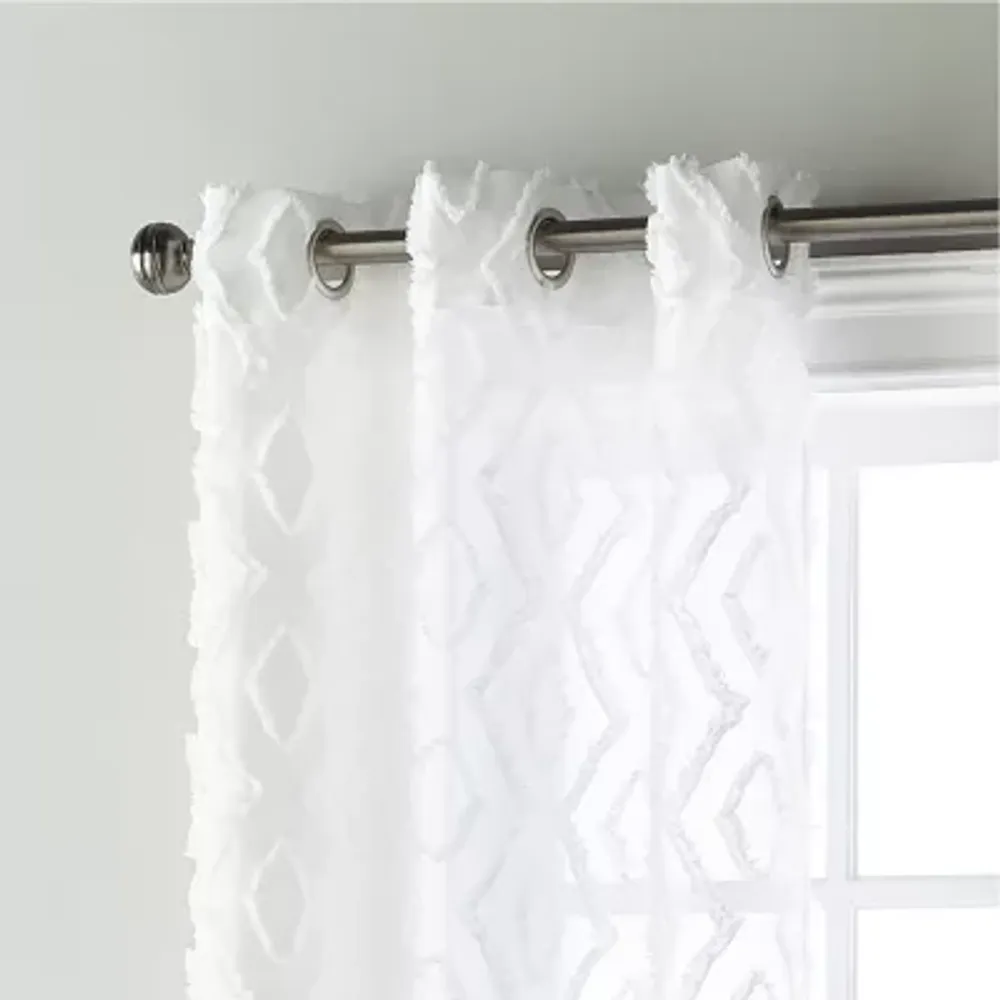 Stratford Park Breya Sheer Grommet Top Set of 2 Curtain Panel