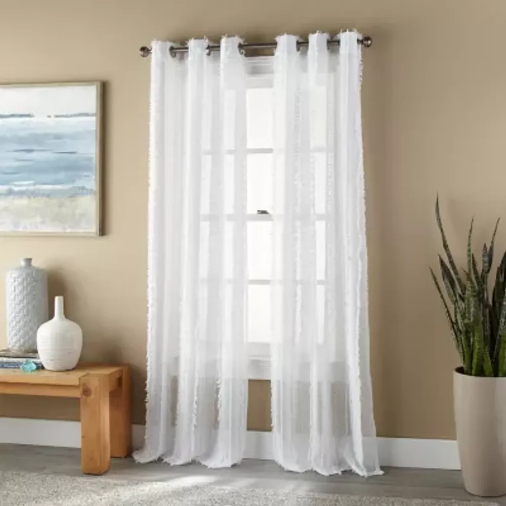 Stratford Park Brielle Sheer Grommet Top Set of 2 Curtain Panel