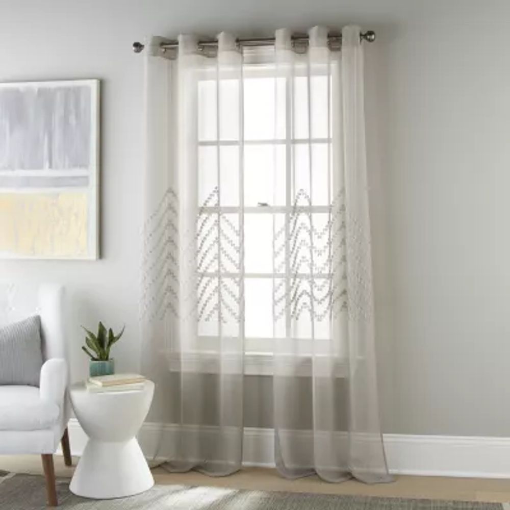 Stratford Park Luisa Sheer Grommet Top Set of 2 Curtain Panel