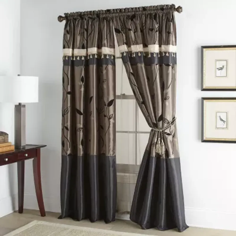 Stratford Park Patryk Light-Filtering Rod Pocket Set of 4 Curtain Panel