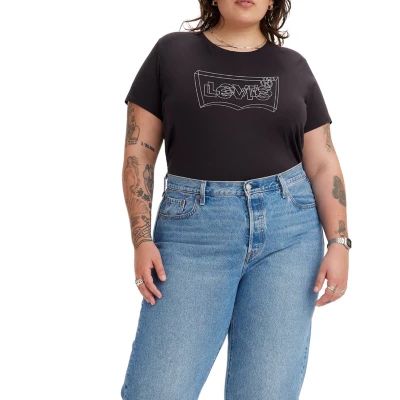 Levi's® Womens Plus Crew Neck Short Sleeve T-Shirt