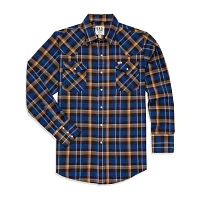Ely Cattleman Plaid Big and Tall Mens Long Sleeve Western Shirt