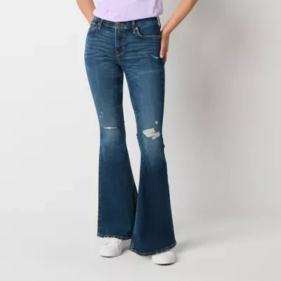 Arizona Womens Low Rise Flare Leg Jean