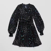 Thereabouts Little & Big Girls Long Sleeve A-Line Dress