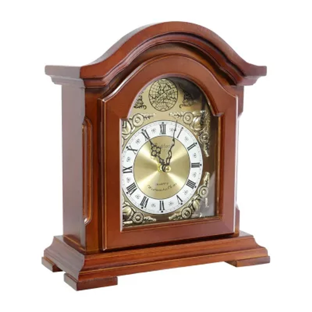 Megagoods 4.75" Redwood Black Mantel Clock