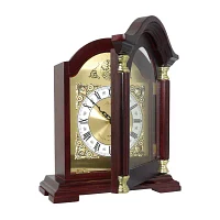 Megagoods 10.5" Redwood Black Mantel Clock