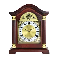 Megagoods 14.5" Redwood Black Mantel Clock