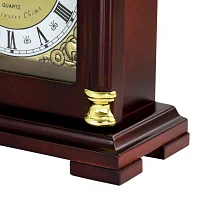 Megagoods 14.5" Redwood Black Mantel Clock