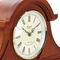 Megagoods Mahogany Cherry Black Mantel Clock