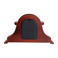 Megagoods Redwood Tambour Black Mantel Clock