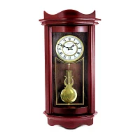 Megagoods Weathered Chocolate Cherry Wood Wall Clock