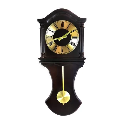 Megagoods Chocolate Brown Oak Finish Wall Clock