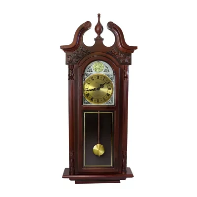 Bedford Clock Collection Grand Antique Chiming Wall Clock