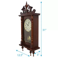 Megagoods Classic 31" Chiming Pendulum Wall Clock