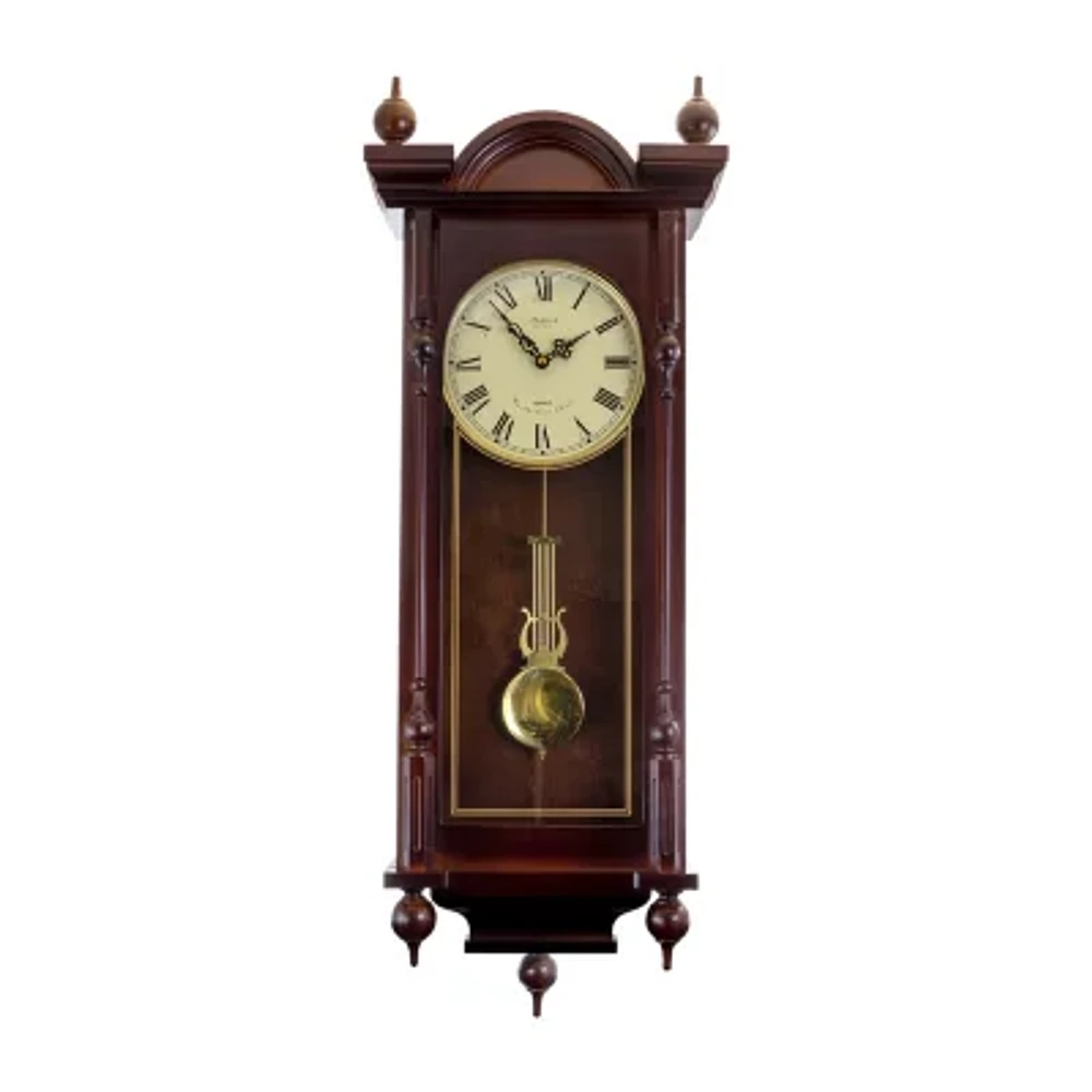 Megagoods Grand 31" Antique Mahogany Cherry Finish Wall Clock